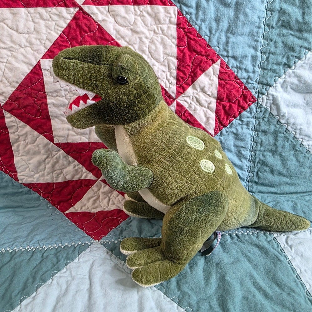 Prextex Green Tyrannosaurus Rex T-Rex Dinosaur Plush Stuffed Animal 10 Inch